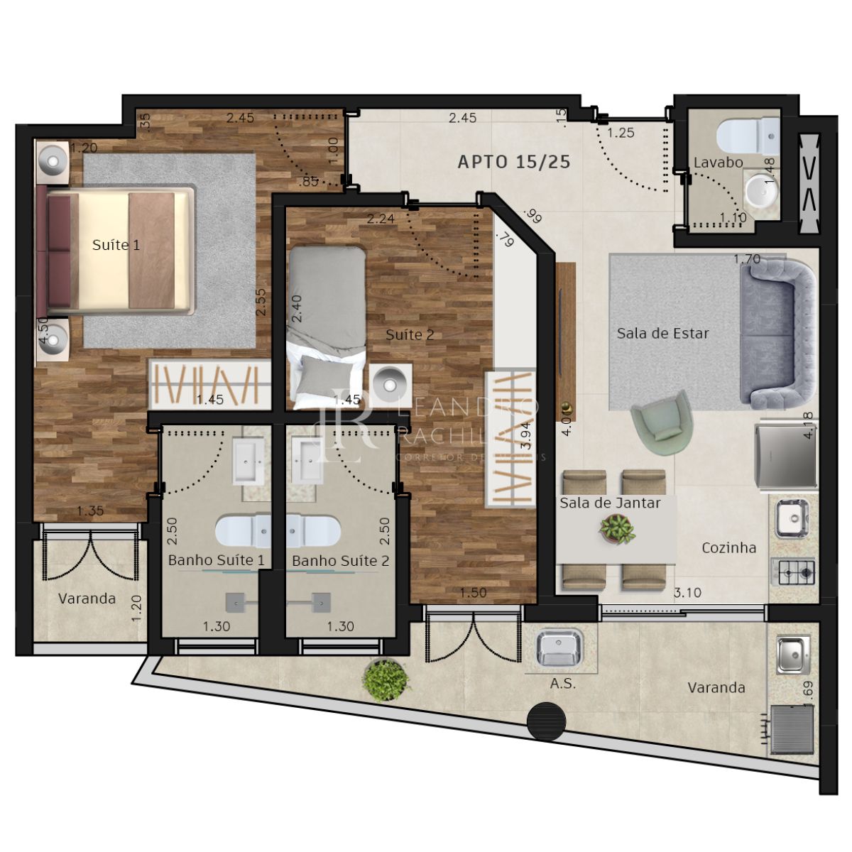 Apartamento, 1 quarto, 45 m² - Foto 15